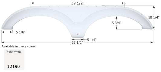 Dutchmen 5th Wheel Travel Trailer Fender Skirt FS2190 - Polar White  ICON 12190
