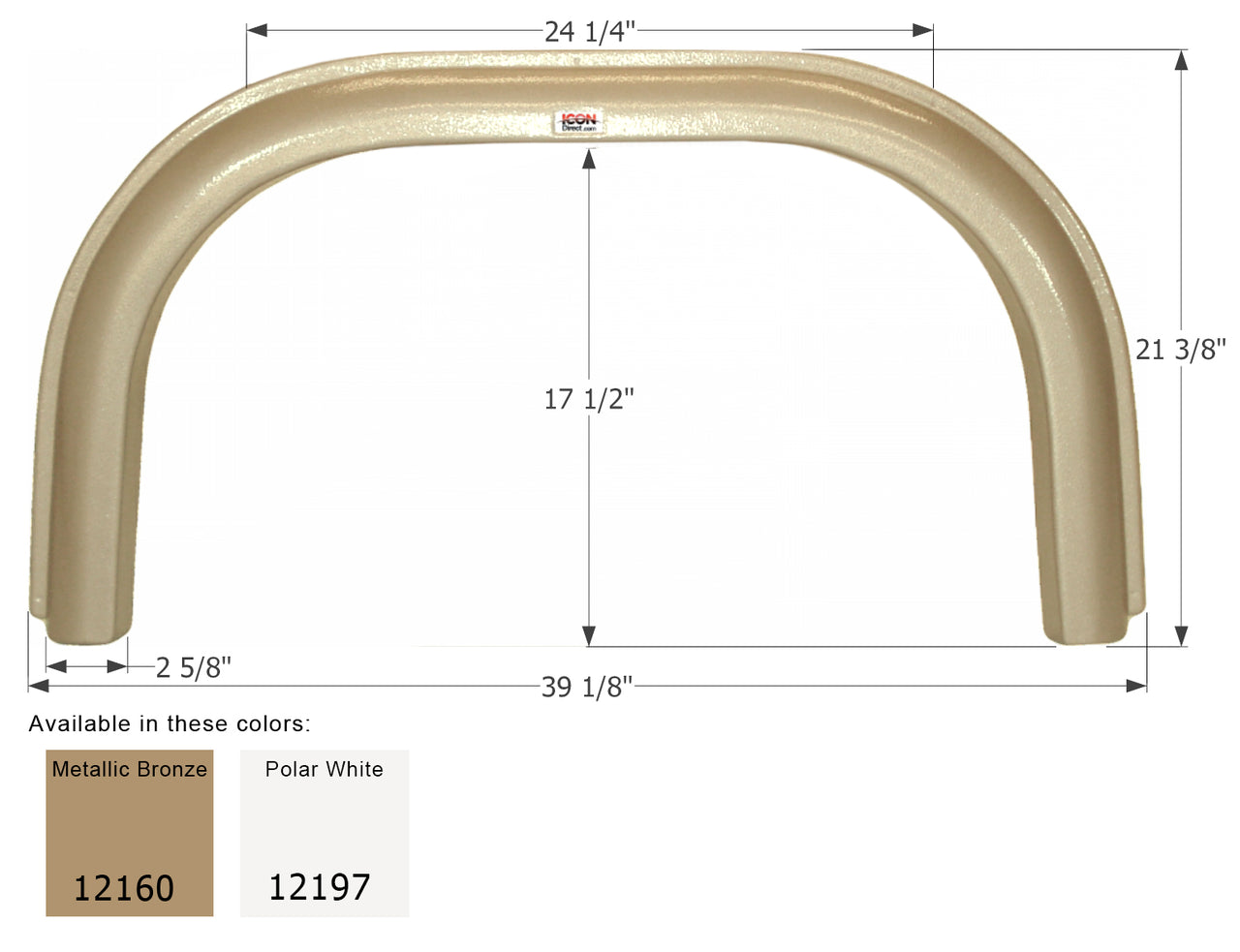 Fleetwood Single Fender Skirt FS2160 - ICON  (2 colors)