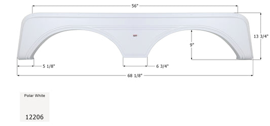 Carriage Tandem Fender Skirt FS2206 Polar White - ICON 12206