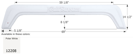 Gulf Stream 5th Wheel Travel Trailer Fender Skirt FS2208 -Polar White  ICON 12208