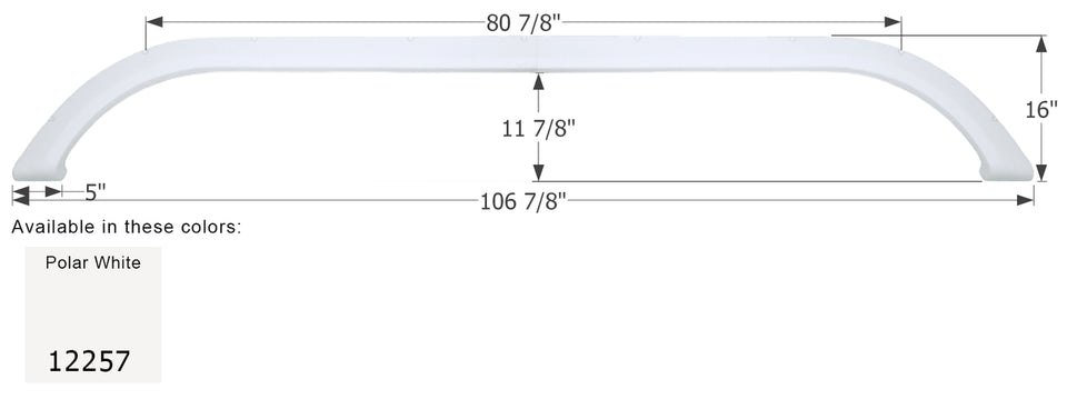 Carriage Triple Axle Fender Skirt FS2257 Polar White - ICON 12257