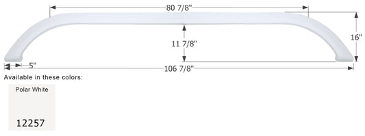 Carriage Triple Axle Fender Skirt FS2257 Polar White - ICON 12257