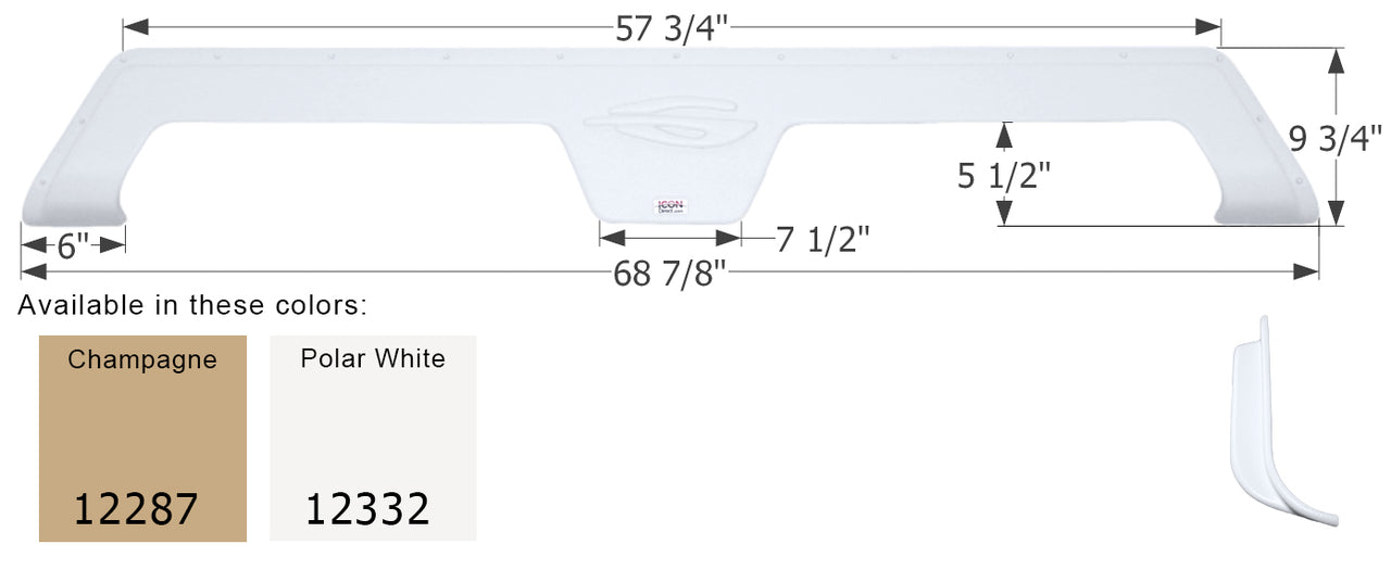 Gulf Stream Tandem Fender Skirt FS2287 - ICON  (2 colors - 12287, 12332)