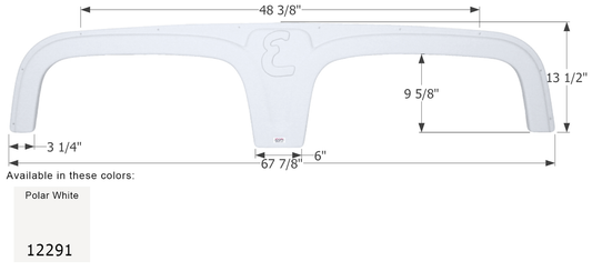 Excel Tandem Fender Skirt FS2291 - Polar White  ICON 12291