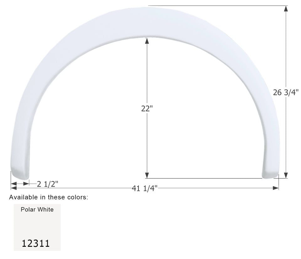 Coachmen Single Fender Skirt FS2311 - Polar White  ICON 12311