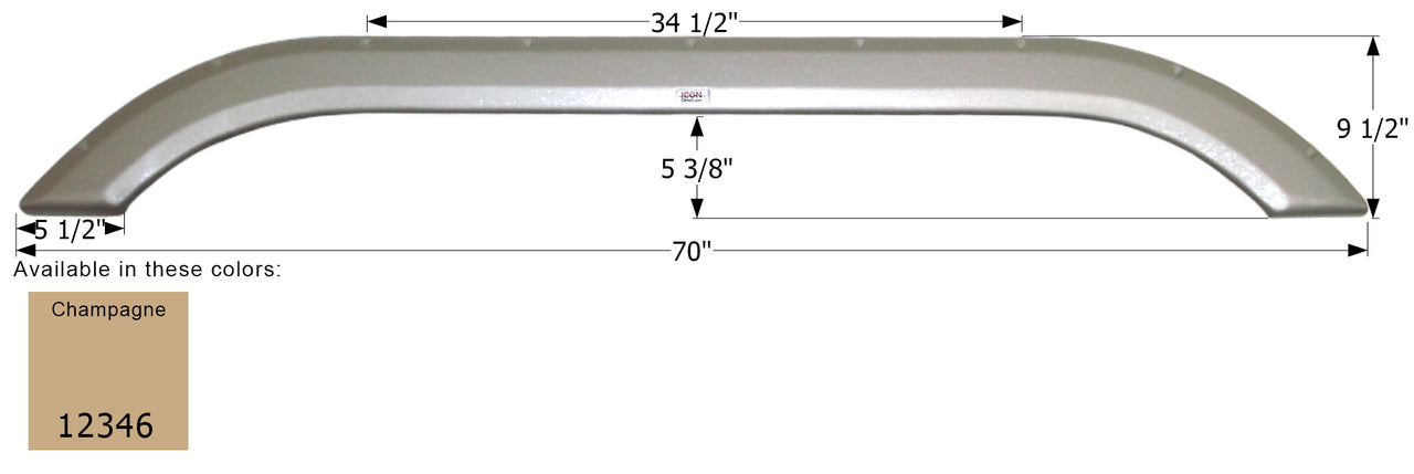 Forest River Tandem Fender Skirt FS2346 - Champagne  ICON 12346