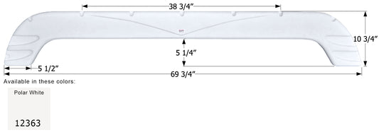 Forest River Tandem Fender Skirt FS2363 - Polar White  ICON 12363
