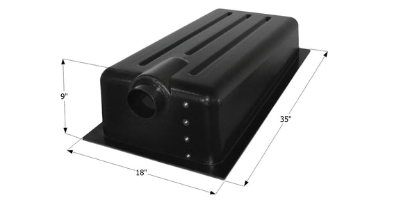 Holding Tank Center End Drain HT147ED - 13 Gal. - 35" x 18" x 9" - ICON #12365