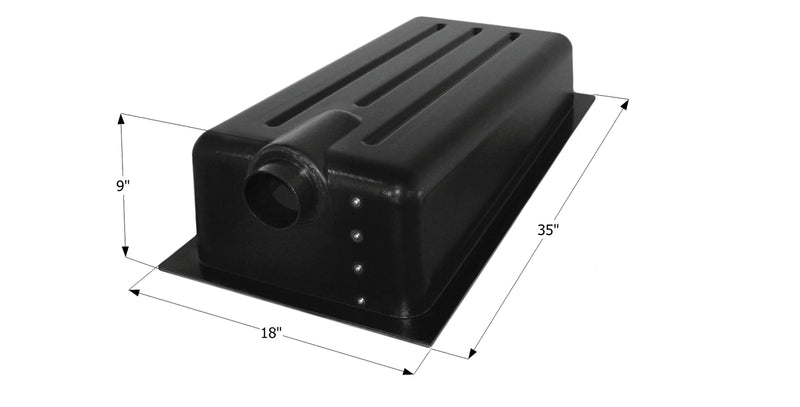 Holding Tank Center End Drain HT147ED - 13 Gal. - 35" x 18" x 9" - ICON #12365