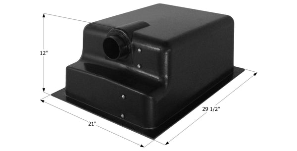 Holding Tank Recessed Drain HT150RE - 18 gal. - 29 1/2" x 21" x 12" - ICON #12366