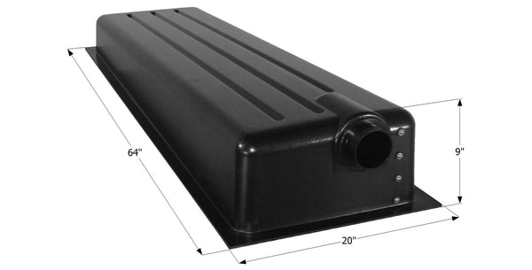 Holding Tank Left End Drain HT186ED - 27 gal. - 64" x 20" x 9" - ICON #12367