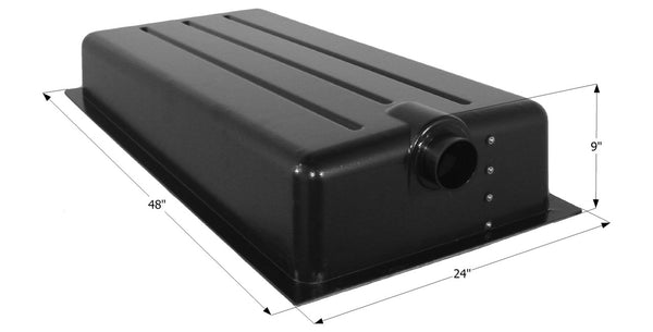 Holding Tank Center End Drain HT198ED - 25 Gal. - 48" x 24" x 9" - ICON #12369
