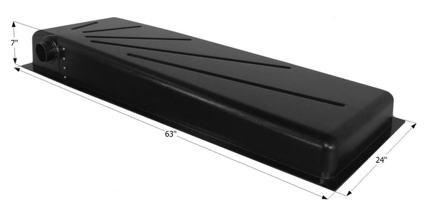 Holding Tank Right Side Drain HT292SD - 28 Gal. - 63" x 24" x 7" - ICON #12370