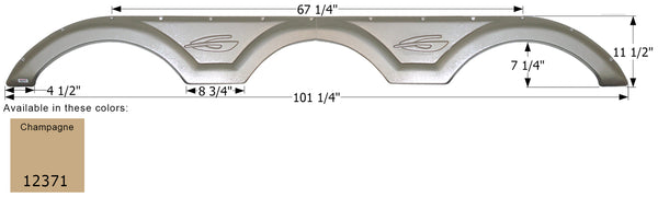 Gulf Stream Triple Axle Fender Skirt FS2371 - ICON 12371
