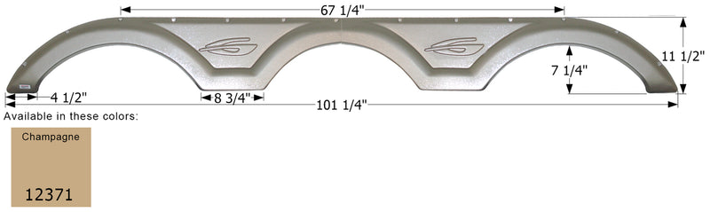 Gulf Stream Triple Axle Fender Skirt FS2371 - ICON 12371