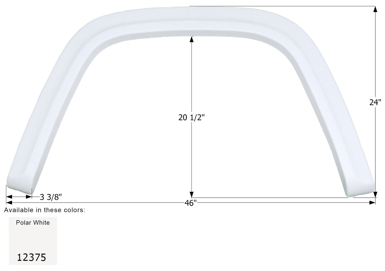 Gulf Stream Single Fender Skirt FS2375 - Polar White  ICON 12375