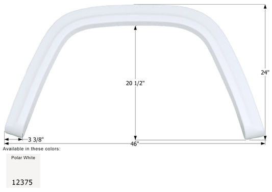 Gulf Stream Single Fender Skirt FS2375 - Polar White  ICON 12375
