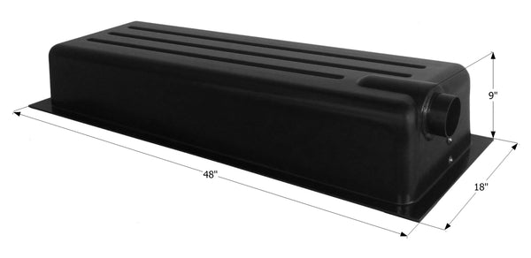 Holding Tank Right End Drain HT162ED - 24 gal. - 48" x 18" x 9" - ICON #12377
