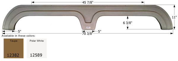 Ameri-Camp Tandem Fender Skirt FS2382 - Polar White or Taupe - ICON