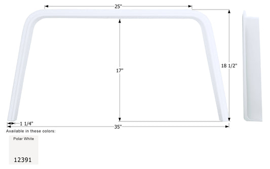 Coachmen Single Fender Skirt FS2391 - Polar White  ICON 12391