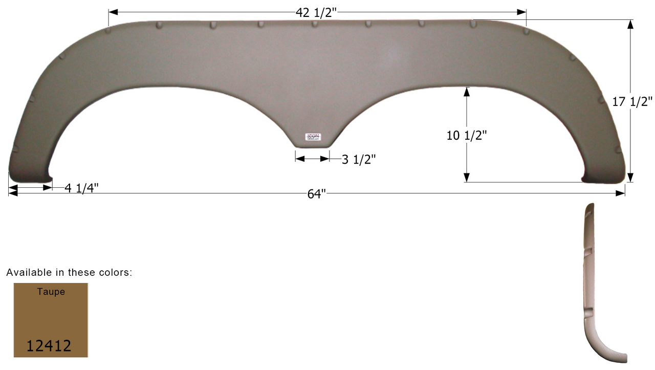 Jayco Tandem Fender Skirt FS2412 - Taupe  ICON 12412