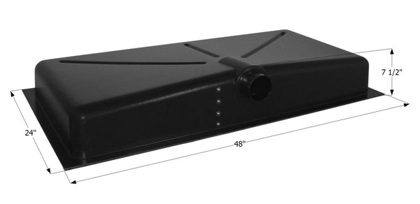 Holding Tank Center Side Drain HT173SD - 23 Gal. - 48" x 24" x 7 1/2" - ICON #12417