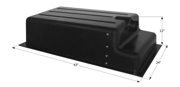 Holding Tank Recessed Drain HT152RE - 31 gal. - 43" x 24" x 12" - ICON #12419