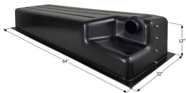 Holding Tank Recessed Drain HT512RE - 44 gal. - 64" x 22" x 12" - ICON #12420