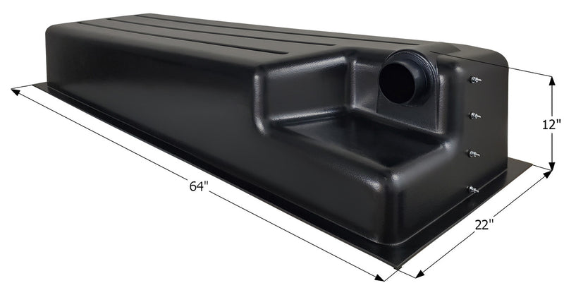 Holding Tank Recessed Drain HT512RE - 44 gal. - 64" x 22" x 12" - ICON #12420
