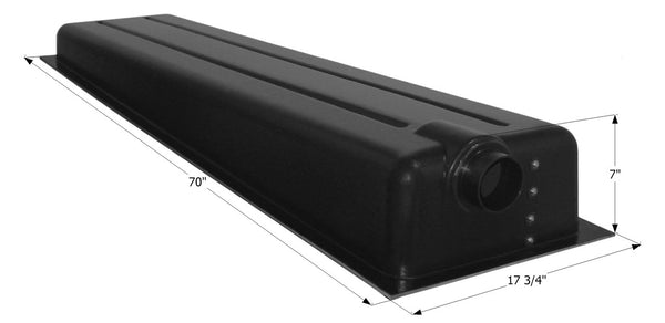 Holding Tank Right End Drain HT473ED - 21 gal. - 70" x 17 3/4" x 7" - ICON #12422