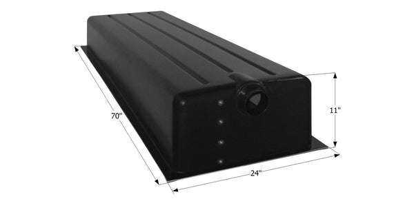 Holding Tank Center End Drain HT192ED - 54 gal. -  70" x 24" x 11" - ICON #12424