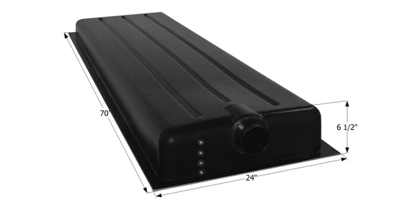 Holding Tank Center End Drain HT192AED - 28 gal. -  70" x 24" x 6 1/2" - ICON #12425