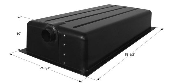 Holding Tank Center End Drain HT339ED - 37 1/2 gal. -  51 1/2" x 24 3/4" x 10" - ICON #12429
