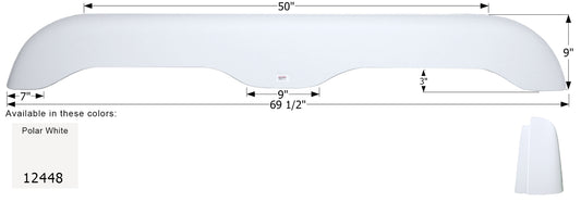 Extreme RV Tandem Fender Skirt FS2448 - Polar White   ICON 12448
