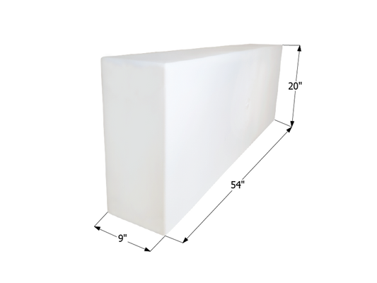 Fresh Water Tank WT2450/Blank - 39 Gal. - 54" x 20" x 9" - ICON #12450