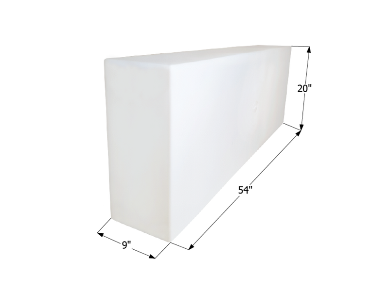 Fresh Water Tank WT2450/Blank - 39 Gal. - 54" x 20" x 9" - ICON #12450