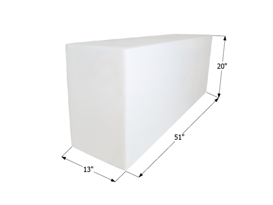 Fresh Water Tank WT2452/blank- 54 Gal. - 51" x 20" x 13" - ICON #12452