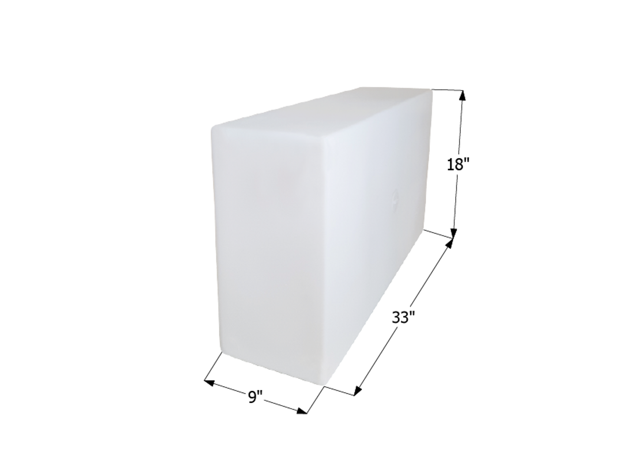 Fresh Water Tank WT2455/blank - 20 Gal. - 33" x 18" x 9" - ICON #12455