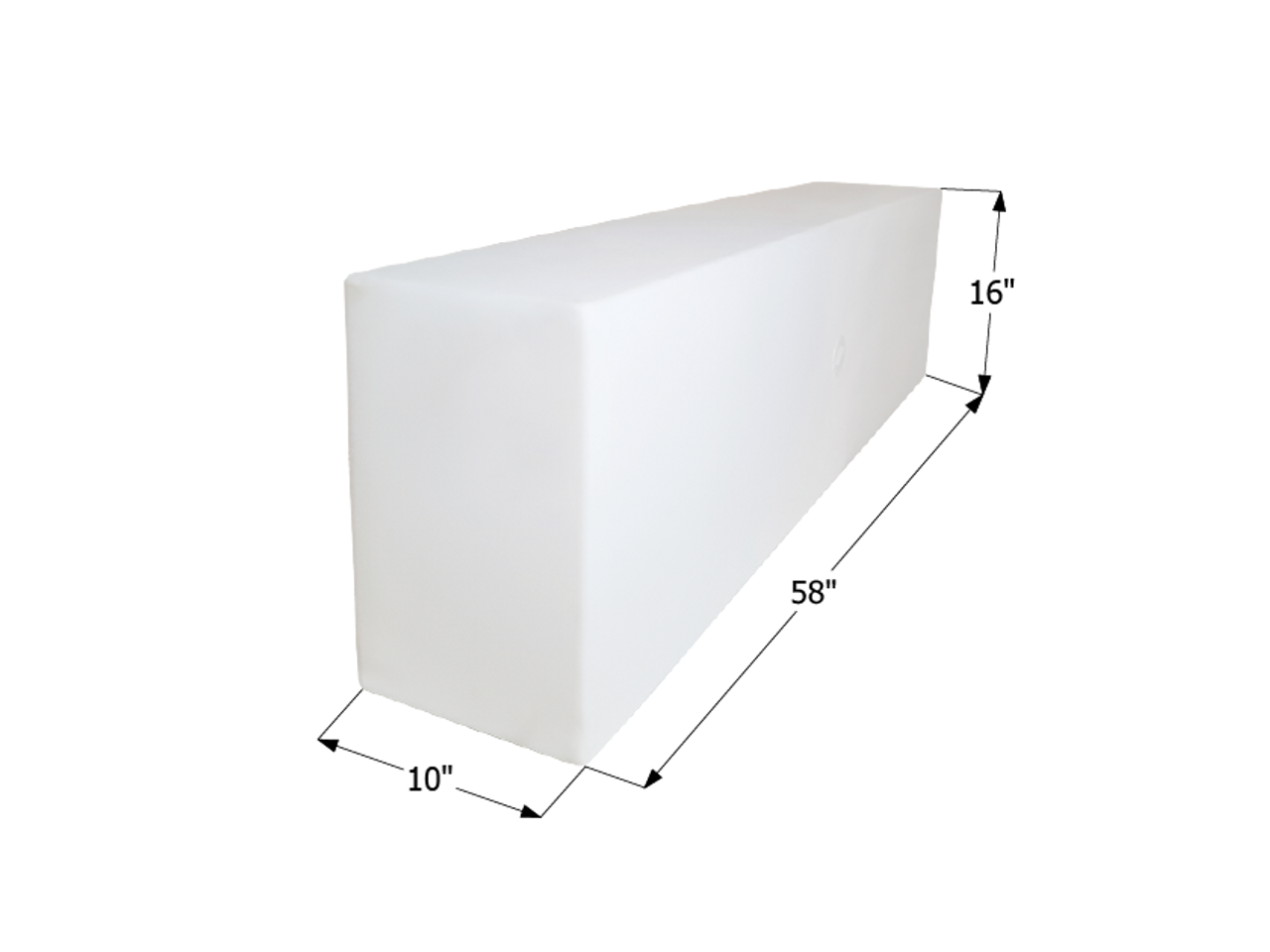 Fresh Water Tank WT2457/blank - 38 Gal. - 58" x 16" x 10" - ICON #12457