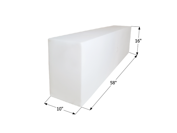 Fresh Water Tank WT2457/blank - 38 Gal. - 58" x 16" x 10" - ICON #12457