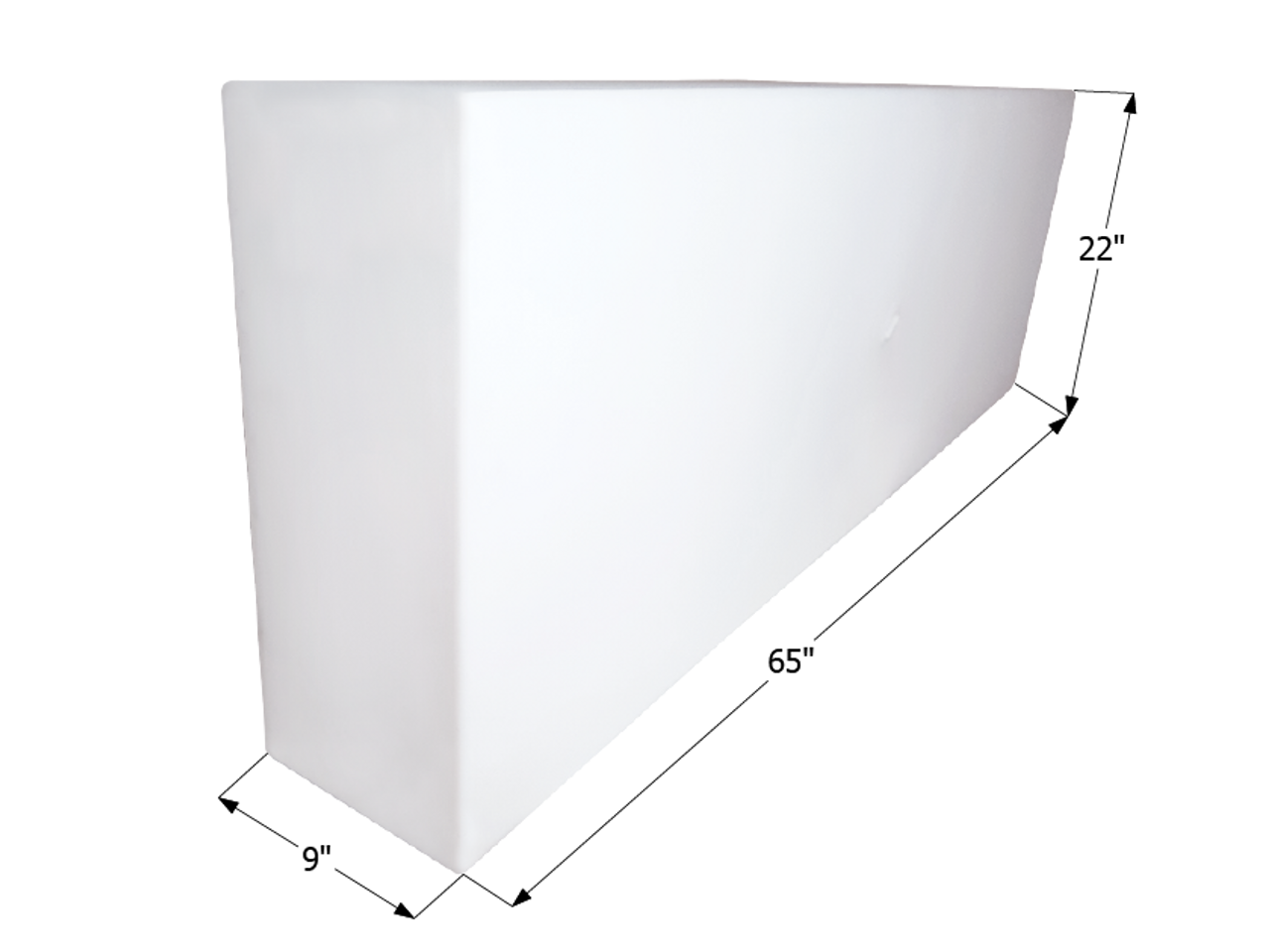 Fresh Water Tank WT2458/blank - 51 Gal. - 65" x 22" x 9" - ICON #12458