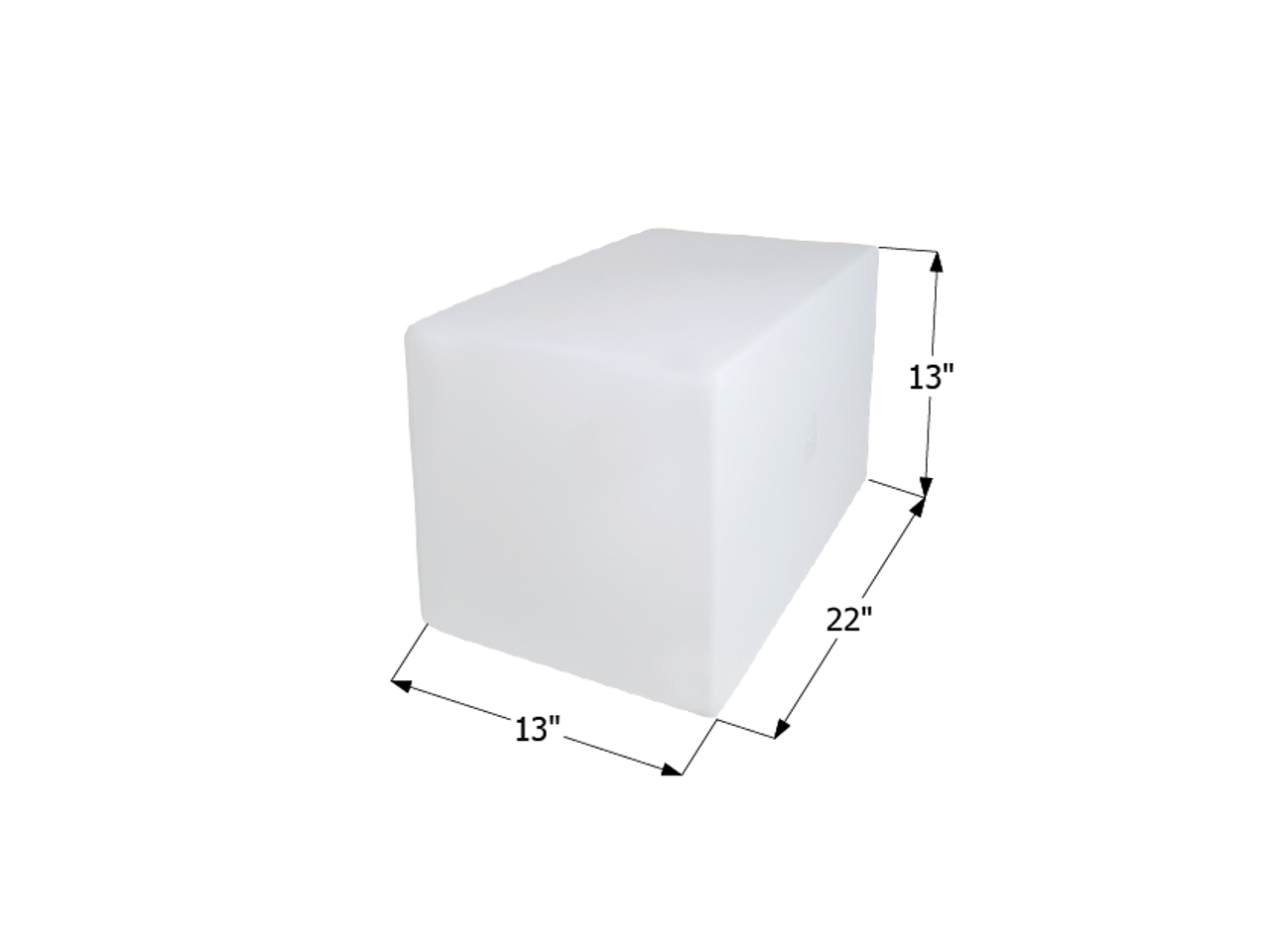 Fresh Water Tank WT2459/Blank - 15 Gal. - 22" x 13" x 13" - ICON #12459
