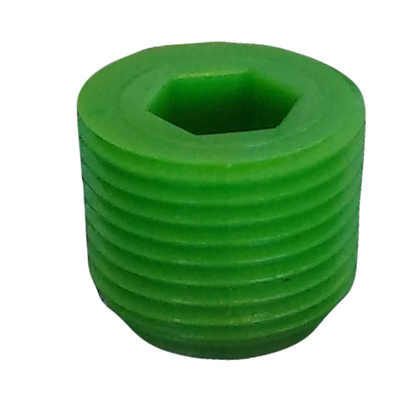 Fresh Water Tank Fitting - Plug, 3/8" MPT (Green) - ICON #12482