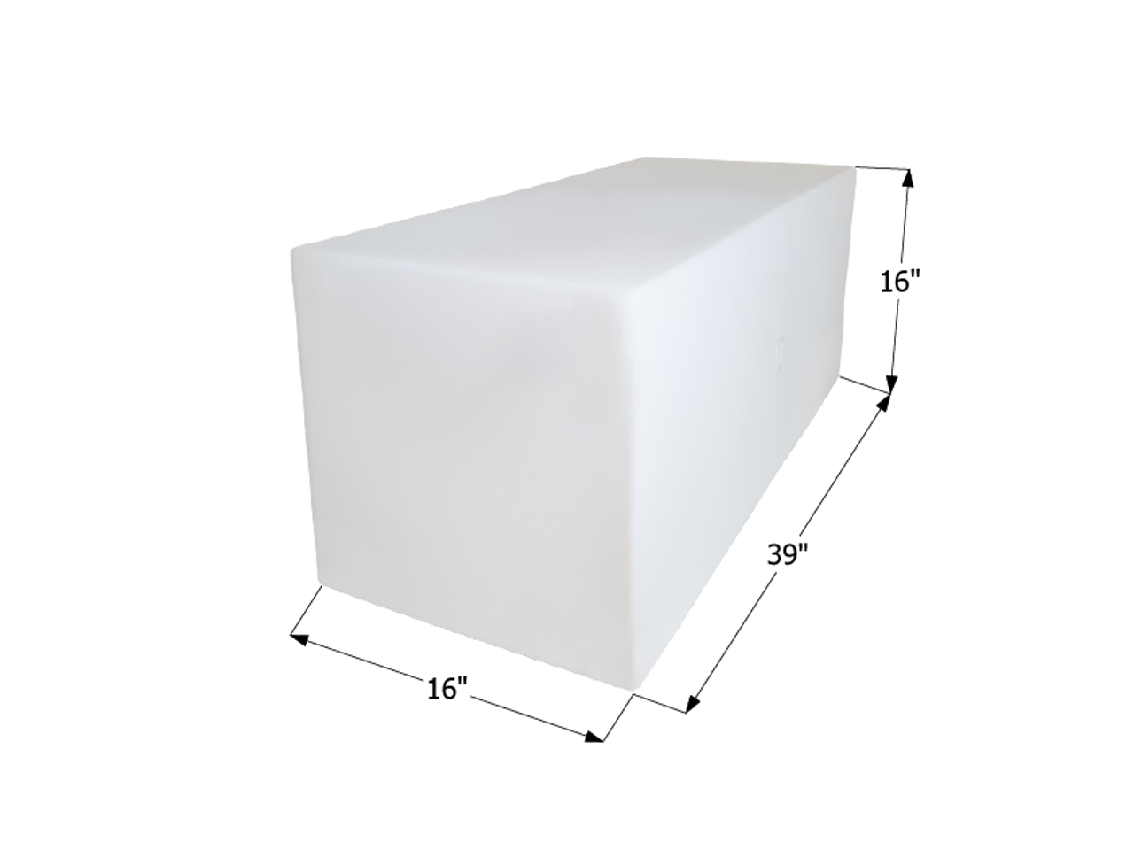 Fresh Water Tank WT2461/Blank - 40 Gal. - 39" x 16" x 16" - ICON #12495