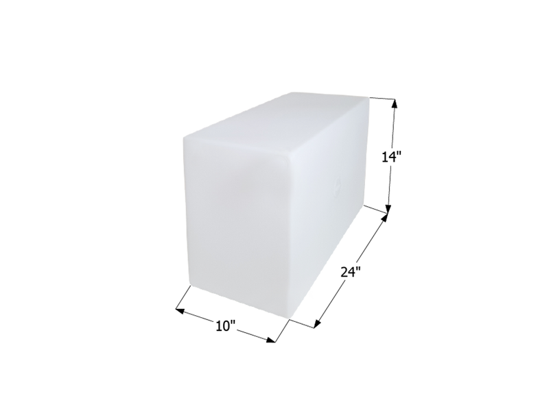 Fresh Water Tank WT2462/Blank - 15 Gal. - 24" x 14" x 10" - ICON #12496