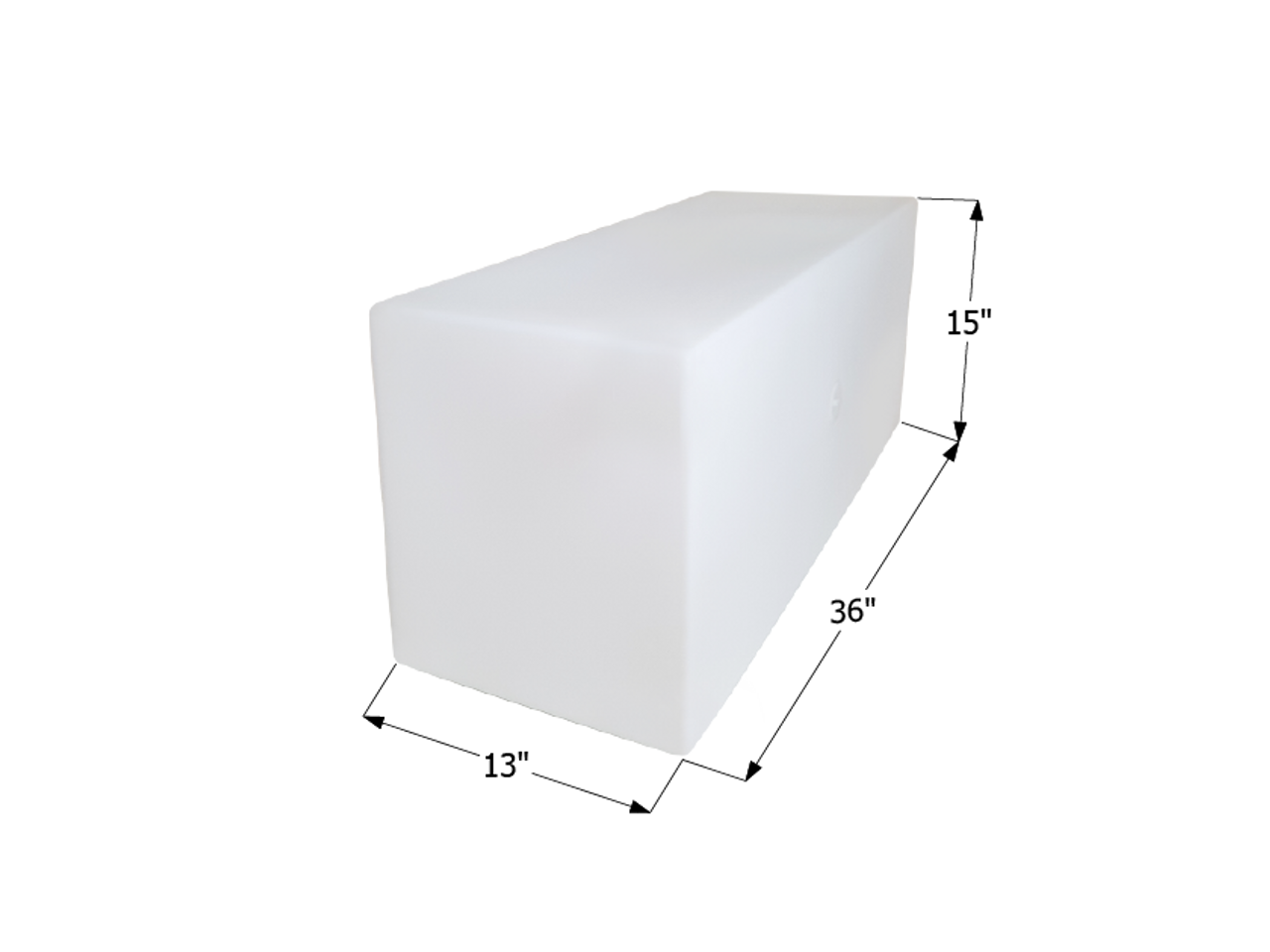 Fresh Water Tank WT2463/Blank - 30 Gal. - 36" x 15" x 13" - ICON #12497