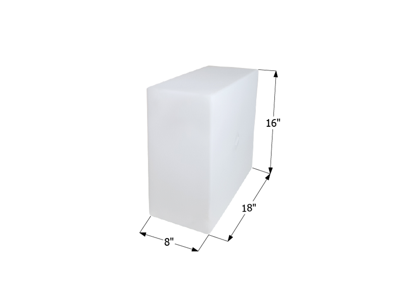 Fresh Water Tank WT2465/Blank Tank - 10 Gal. - 18" x 16" x 8" - ICON #12499