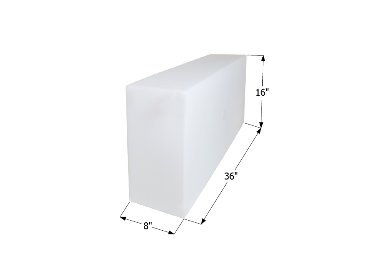 Fresh Water Tank WT2468/Blank Tank - 18 Gal. - 36" x 16" x 8" - ICON #12502