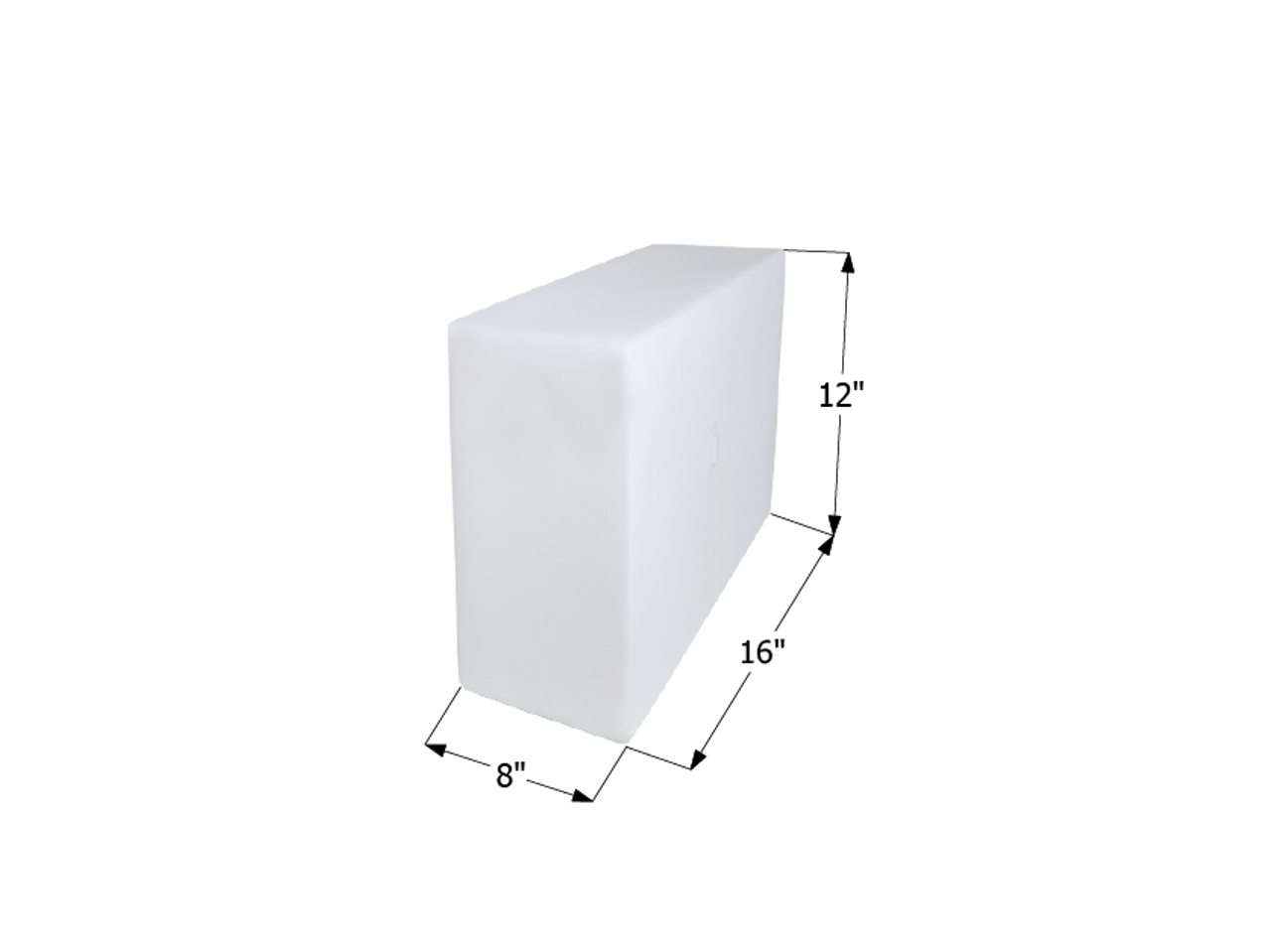 Fresh Water Tank WT2474/Blank Tank - 6 Gal. - 16" x 12" x 8" - ICON #12508
