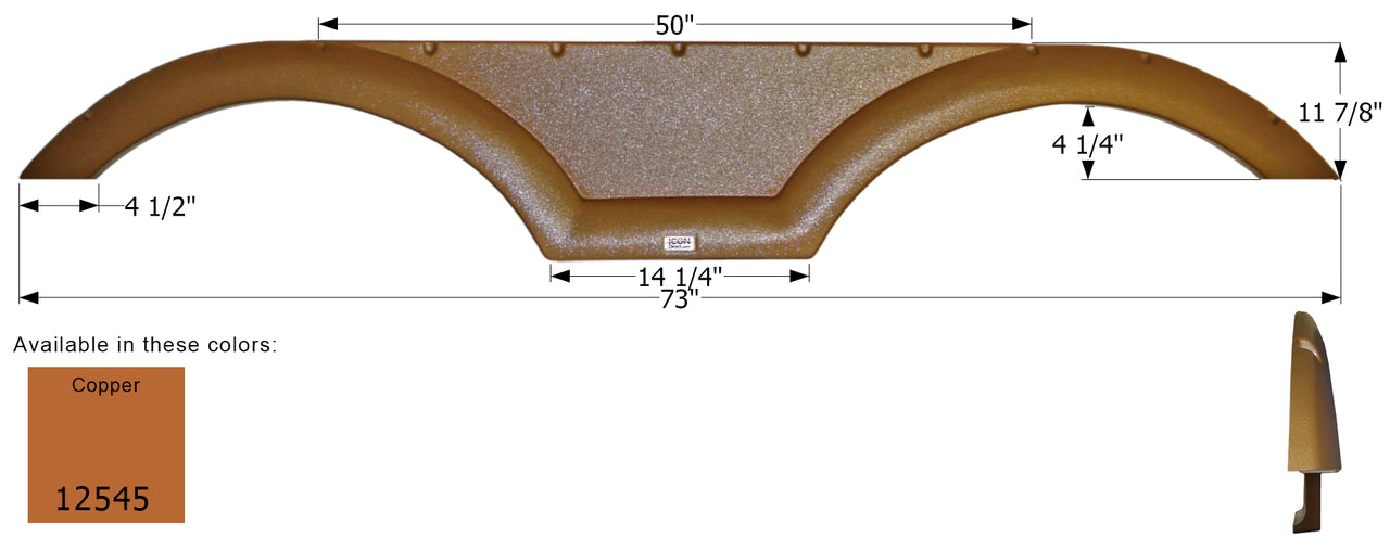 Coachmen Tandem Fender Skirt FS2545 - Copper  ICON 12545